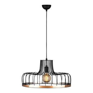 Crna/u bakrenoj boji viseća svjetiljka s metalnim sjenilom ø 53 cm Fellini – Opviq lights