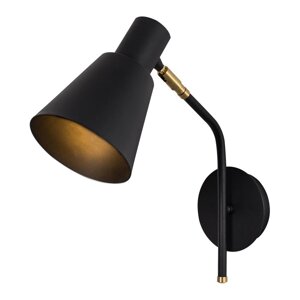 Crna/u zlatnoj boji zidna lampa ø 15 cm Sivani – Opviq lights