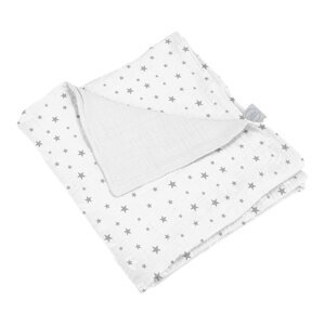 Bijela deka za bebe od muslina 75x75 cm – Bébé Douceur