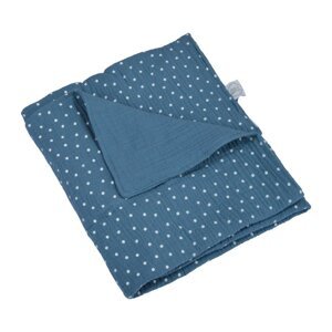 Plava deka za bebe od muslina 75x75 cm – Bébé Douceur