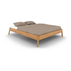 Bračni krevet od punog hrasta 140x200 cm u prirodnoj boji Twig – The Beds