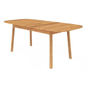 Blagovaonski stol od punog hrasta u prirodnoj boji 90x180 cm Twig – The Beds