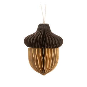 Papirnat ukas za božićno drvce 10 cm Honeycomb Acorn – Sass & Belle