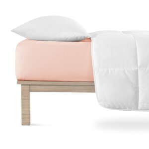 Svijetlo ružičasta plahta s gumom od jerseya 140x200 cm Boxspring – Andrea Simone