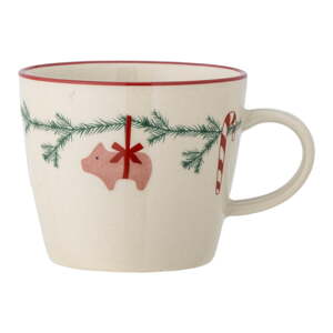 Krem šalica za cappuccino s božićnim motivom od kamenine 300 ml Yule – Bloomingville