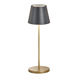 Crna/u zlatnoj boji LED stolna lampa s metalnim sjenilom (visina 34 cm) Cosenza – Fischer & Honsel