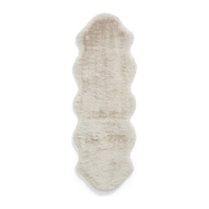 Krem sintetička staza 60x180 cm Super Teddy – Think Rugs