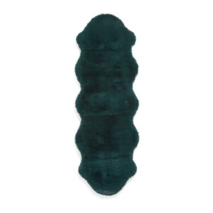 Petrolej zelena sintetička staza 60x180 cm Super Teddy – Think Rugs
