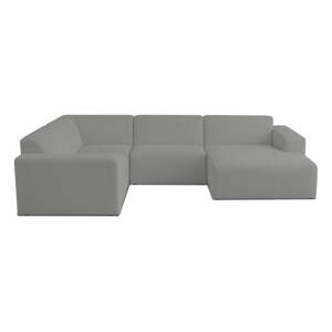 Siva kutna garnitura od bouclé tkanine (u obliku slova "U") Roxy – Scandic