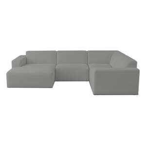 Siva kutna garnitura od bouclé tkanine (u obliku slova "U") Roxy – Scandic