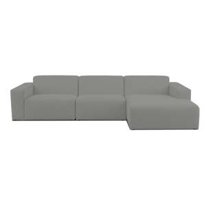 Siva kutna garnitura od bouclé tkanine (s desnim kutom) Roxy – Scandic