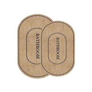 Crne/smeđe kupaonske prostirke u setu 2 kom 60x90 cm Jute Look – Mila Home