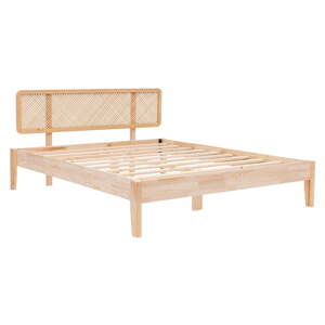 Bračni krevet od masivne smreke s podnicom 140x200 cm u prirodnoj boji Izabelya – Kalune Design