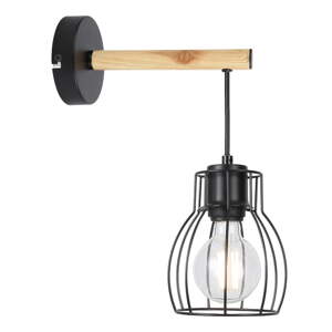 Crna/svjetlo smeđa zidna lampa Bernita – Candellux Lighting