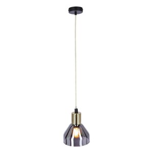 Viseća svjetiljka u boji lavande/u zlatnoj boji sa staklenim sjenilom Gregory – Candellux Lighting