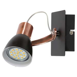 Crna/u bakrenoj boji zidna lampa Markus – Candellux Lighting