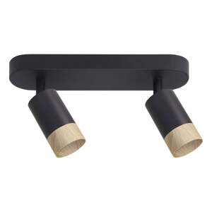 Crna/u prirodnoj boji stropna svjetiljka s metalnim sjenilom 34x5.5 cm Conti – Candellux Lighting