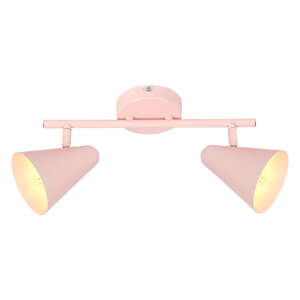 Svijetlo ružičasta stropna svjetiljka s metalnim sjenilom 42x10 cm Amor – Candellux Lighting