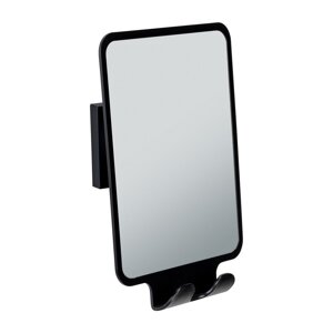Kozmetičko s vješalicom ogledalo 14x19.5 cm Quadro Black – Wenko