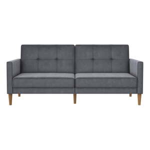 Siva baršunasti sklopiva sofa 207 cm Lilly – Støraa
