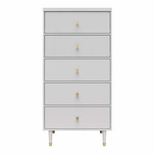 Svijetlo siva visoka komoda 70x141 cm Elizabeth – CosmoLiving by Cosmopolitan