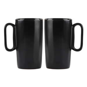 Crne šalice u setu 2 kom od kamenine 330 ml Fuori – Vialli Design