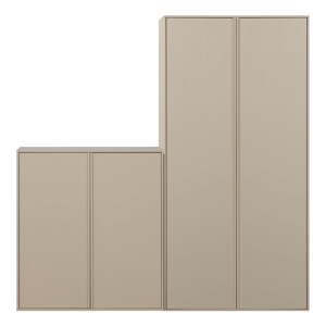 Krem modularni garderobni ormar od masivnog bora 200x220 cm Daily – vtwonen