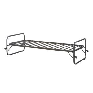 Crni metalni krevet sklopivi s podnicom 90x200 cm Lucy – WOOOD