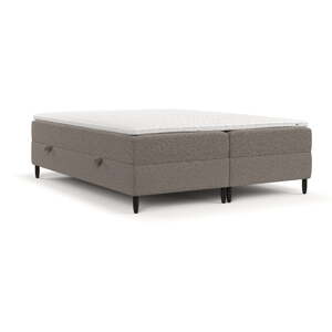 Smeđi boxspring krevet s prostorom za pohranu 160x200 cm Malte – Maison de Rêve
