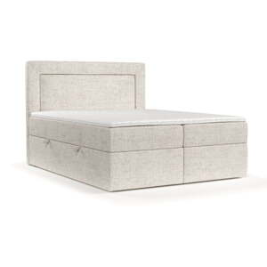 Krem boxspring krevet s prostorom za pohranu 140x200 cm Imagine – Maison de Rêve