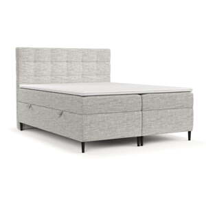 Svijetlo sivi boxspring krevet s prostorom za pohranu 180x200 cm Urbaneo – Maison de Rêve