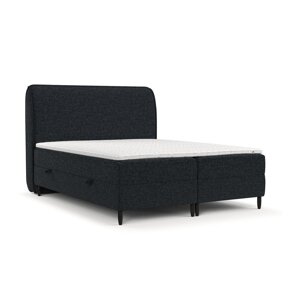 Crni boxspring krevet s prostorom za pohranu 160x200 cm Melba – Maison de Rêve
