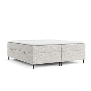 Svijetlo sivi boxspring krevet s prostorom za pohranu 160x200 cm Araya – Maison de Rêve