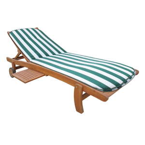 Bijeli/zeleni vrtni jastuk za sjedenje za ležaljku 60x192 cm Cardiff – Sun Garden