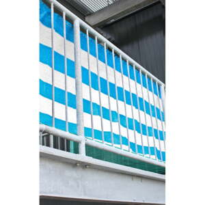 Bijeli/plavi plastičan balkonski zastor 500x90 cm – Garden Pleasure