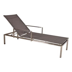Siva metalna vrtna ležaljka Sienna – Garden Pleasure