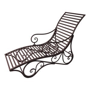 Tamno smeđa metalna vrtna ležaljka Kuwa – Garden Pleasure