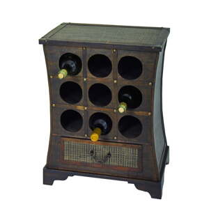 Smeđa vitrina za vino broj boca 9 kom, 46x58 cm – Deco Pleasure