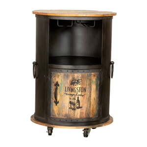 Crna metalna vitrina za vino broj boca 9 kom, 60x85 cm Luni – Interia Home & Living