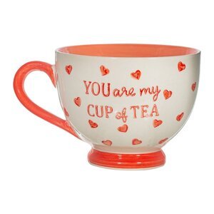 Crvena/bijela keramička šalica 400 ml You are My Cup of Tea – Sass & Belle