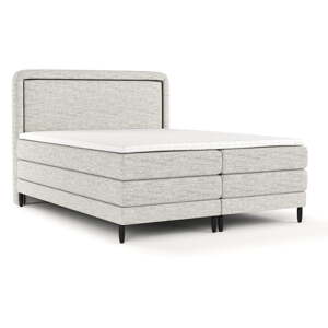 Svijetlo sivi boxspring krevet 180x200 cm Dove – Maison de Rêve