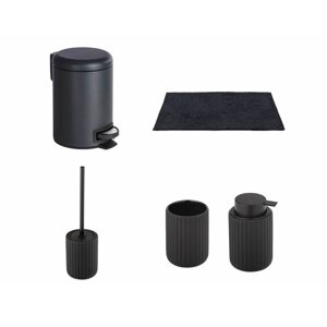 Crni set pribora za kupaonicu Belluno – Wenko