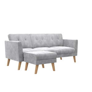 Svijetlo siva baršunasti sofa 82 cm Gloria – CosmoLiving by Cosmopolitan