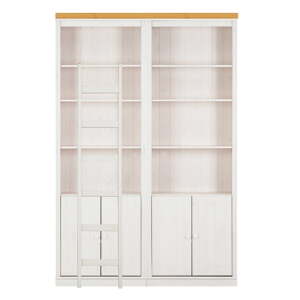 Bijela biblioteka od masivnog bora 148x223 cm Anita – Støraa