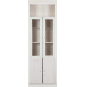 Bijela vitrina od masivnog bora 74x223 cm Anita – Støraa
