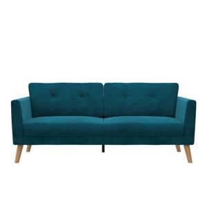 Plava baršunasti sofa 82 cm Gloria – CosmoLiving by Cosmopolitan