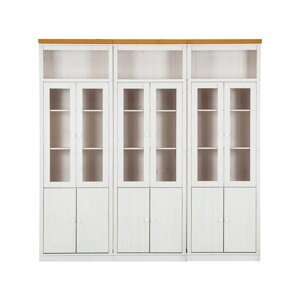 Bijela vitrina od masivnog bora 518x223 cm Anita – Støraa