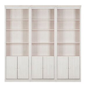 Bijela biblioteka od masivnog bora 222x223 cm Anita – Støraa