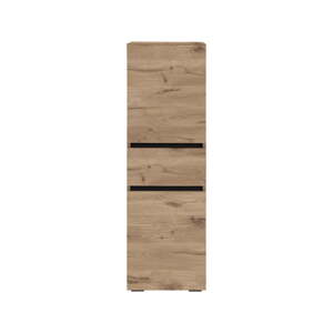 Visok/uski kupaonski ormarić u dekoru hrasta u prirodnoj boji 38x130 cm Wisla – Støraa