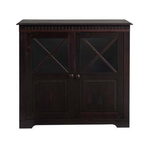 Tamno smeđa vitrina od masivnog bora 95x35 cm Lisa – Støraa